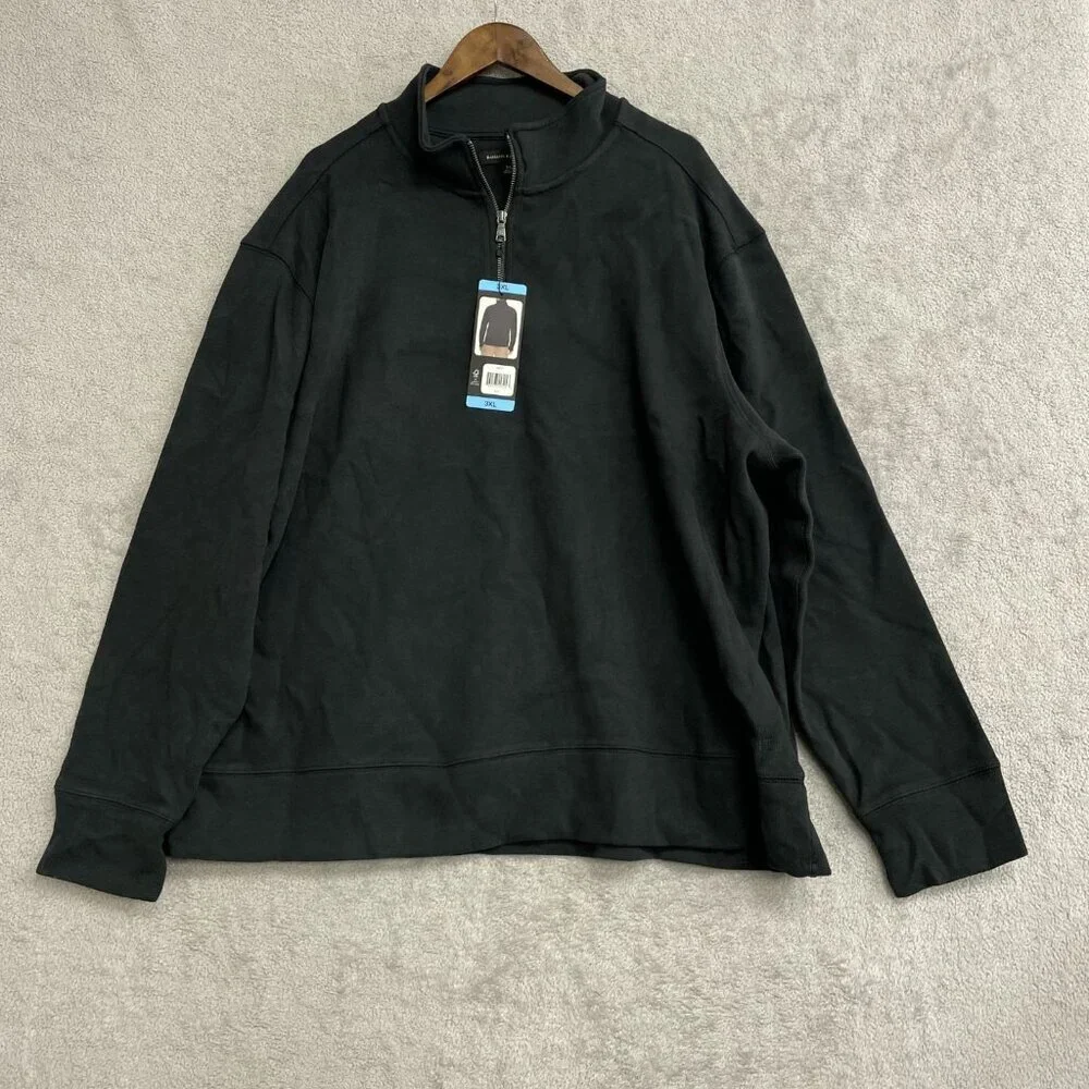 Banana Republic Men's 3XL Black Quarter-Zip Pullover Sweatshirt N0090